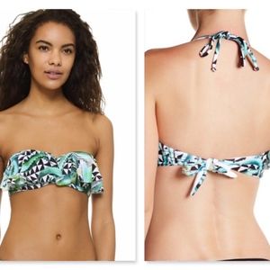 NWT Mara Hoffman Aloe Ruffle Bikini Top S